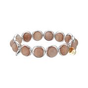 Matte Sunstone Gemstone Bead Bracelet 8 mm