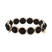 Matte Onyx Gemstone Bead Bracelet 10 mm