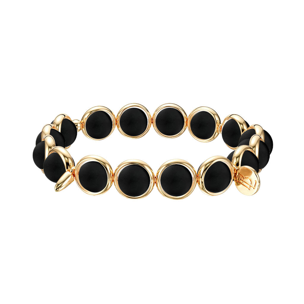 Matte Onyx Gemstone Bead Bracelet 8 mm