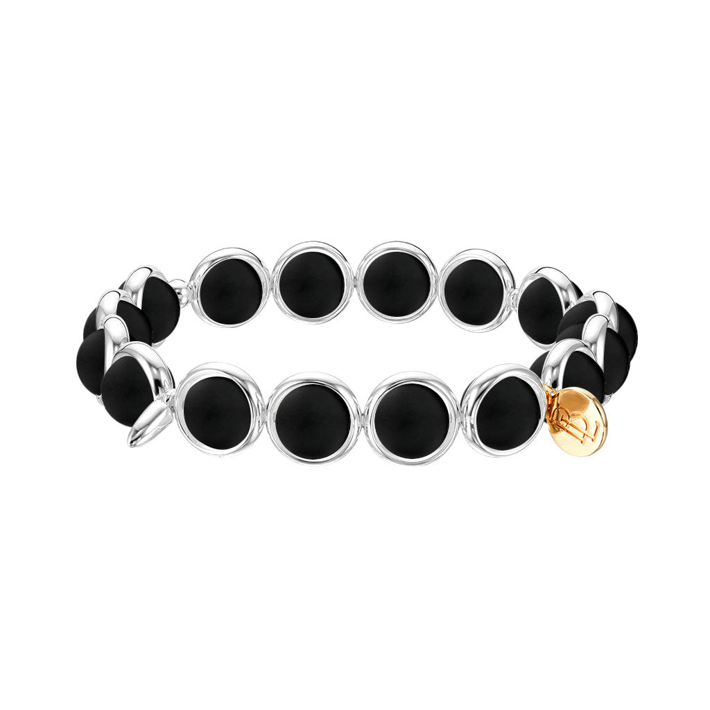 Matte Onyx Gemstone Bead Bracelet 8 mm