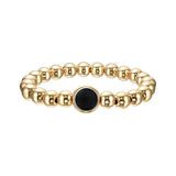 Matte Onyx Single Gemstone Bead Bracelet 8 mm