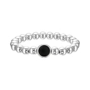 Matte Onyx Single Gemstone Bead Bracelet 8 mm