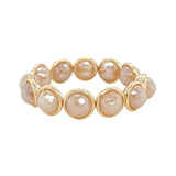 Mystic Golden Agate Faceted Chunky Gemstone Bead Bracelet 14 mm