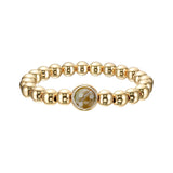 Mystic Olive Agate Faceted Single Gemstone Bead Bracelet