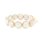 Mystic Rose Quartz Faceted Chunky Gemstone Bead Bracelet 14 mm