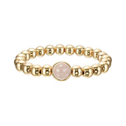 Mystic Rose Quartz Single Gemstone Bead Bracelet 8 mm