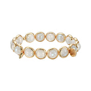 Mystic White Agate Gemstone Bead Bracelet 8 mm