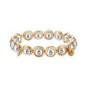 Natalie Gold and Silver Bead Bracelet 8 mm