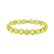 Neon Lemon Jade Mini Gemstone Bead Bracelet 6 mm
