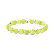 Neon Lemon Jade Mini Gemstone Bead Bracelet 6 mm