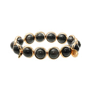 Onyx Polished Gemstone Bead Bracelet 10 mm