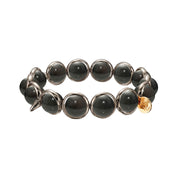 Onyx Polished Gemstone Bead Bracelet 10 mm