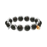Onyx Polished Gemstone Bead Bracelet 10 mm