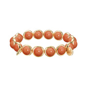 Tennessee Orange Jade Polished Gemstone Bead Bracelet 8 mm