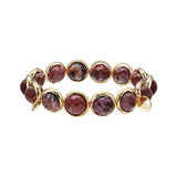Portuguese Agate Faceted Gemstone Bead Bracelet faceted 10 mm