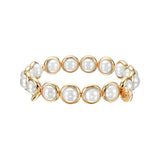 Shell Pearl Polished Gemstone Bead Bracelet 8 mm