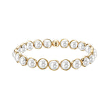 Shell Pearl Polished Mini Gemstone Bead Bracelet 6 mm