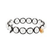 Shell Pearl Polished Gemstone Bead Bracelet 8 mm
