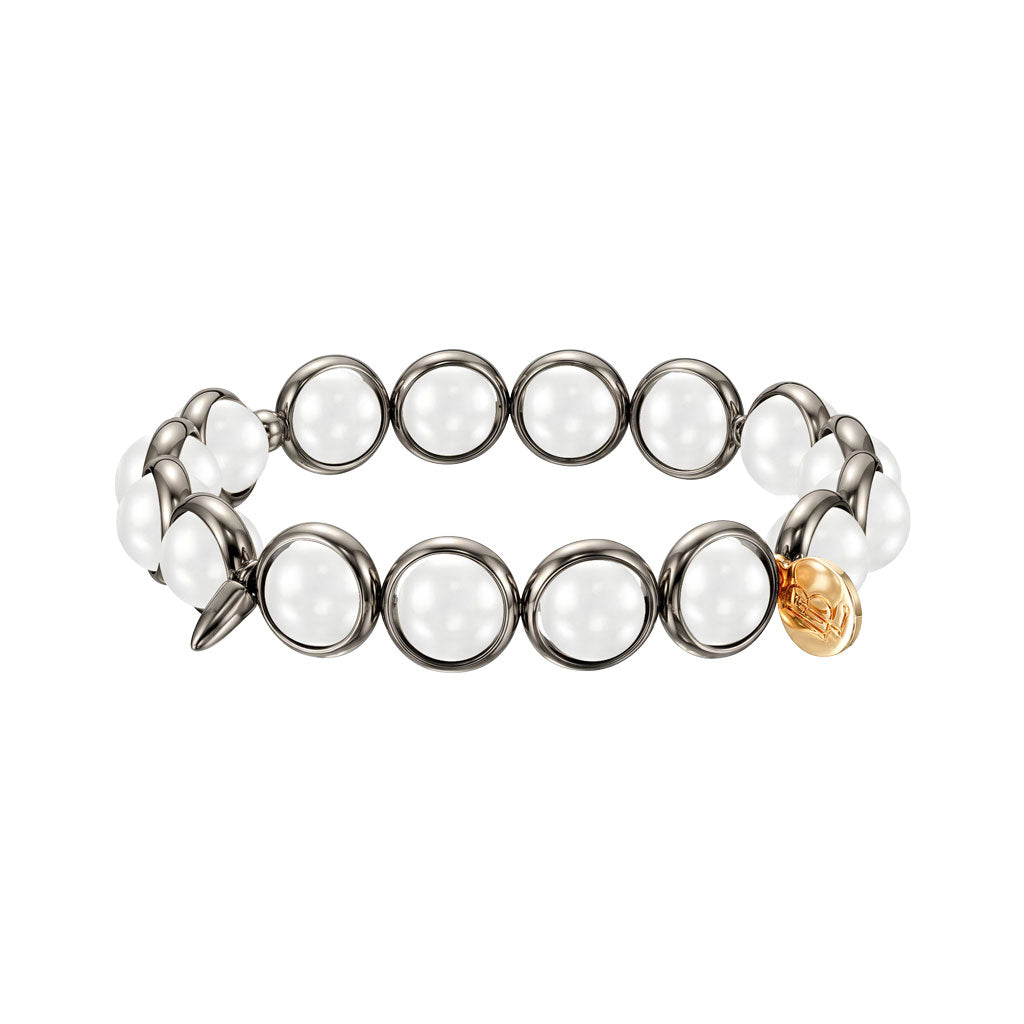 Shell Pearl Polished Gemstone Bead Bracelet 8 mm