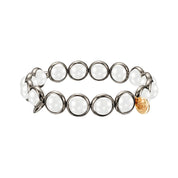 Shell Pearl Polished Gemstone Bead Bracelet 8 mm