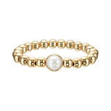 Shell Pearl Single Gemstone Bead Bracelet 8 mm