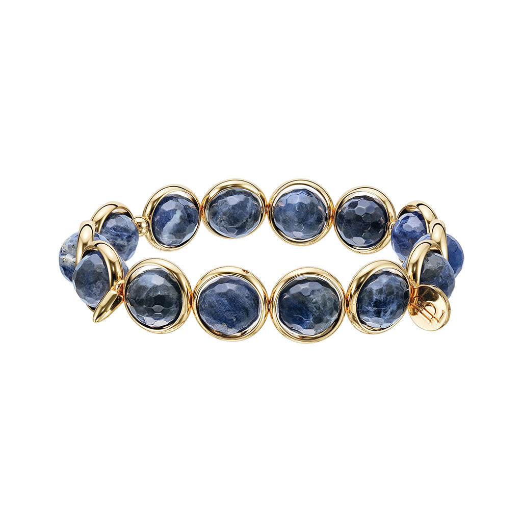 Sodalite Faceted Gemstone Bead Bracelet 10 mm