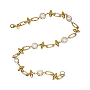 Pearl and Spike Chain Link Necklace