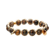 Tiger Eye Faceted Gemstone Bead Bracelet 8 mm