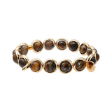 Tiger Eye Faceted Gemstone Bead Bracelet 8 mm