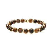 Tiger Eye Faceted Mini Gemstone Bead Bracelet 6 mm