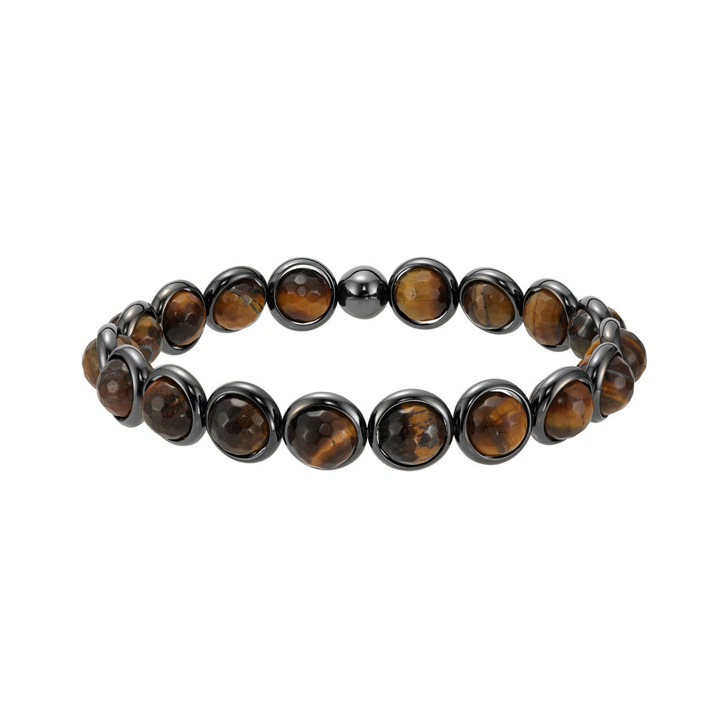 Tiger Eye Faceted Mini Gemstone Bead Bracelet 6 mm