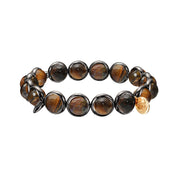 Tiger Eye Faceted Gemstone Bead Bracelet 8 mm