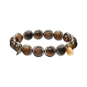 Tiger Eye Faceted Gemstone Bead Bracelet 8 mm