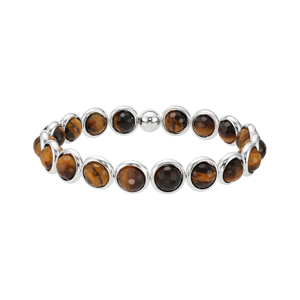 Tiger Eye Faceted Mini Gemstone Bead Bracelet 6 mm