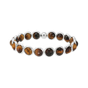 Tiger Eye Faceted Mini Gemstone Bead Bracelet 6 mm