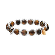 Tiger Eye Faceted Gemstone Bead Bracelet 8 mm