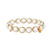 White Onyx Gemstone Bead Bracelet 8 mm