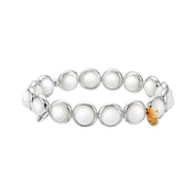 White Onyx Gemstone Bead Bracelet 8 mm