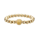 Yellow Jade Single Gemstone Bead Bracelet 8 mm