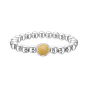 Yellow Jade Single Gemstone Bead Bracelet 8 mm