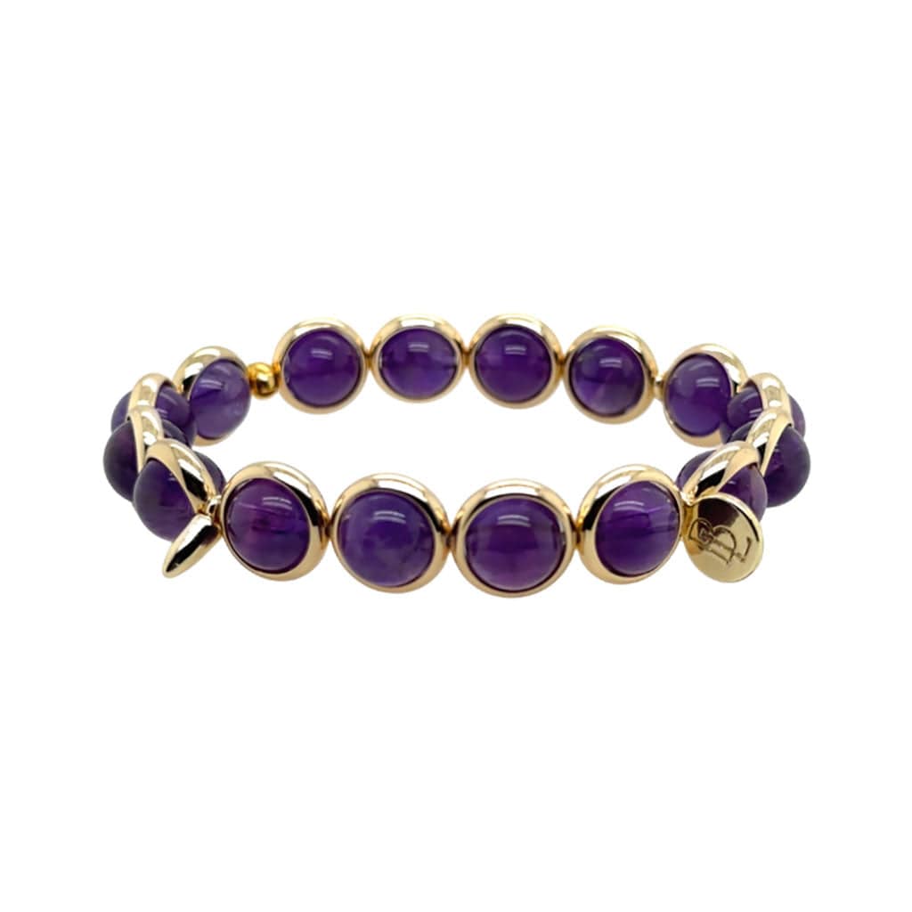 BRETT LAUREN Bracelets Amethyst Gemstone Bead Bracelet 8 mm
