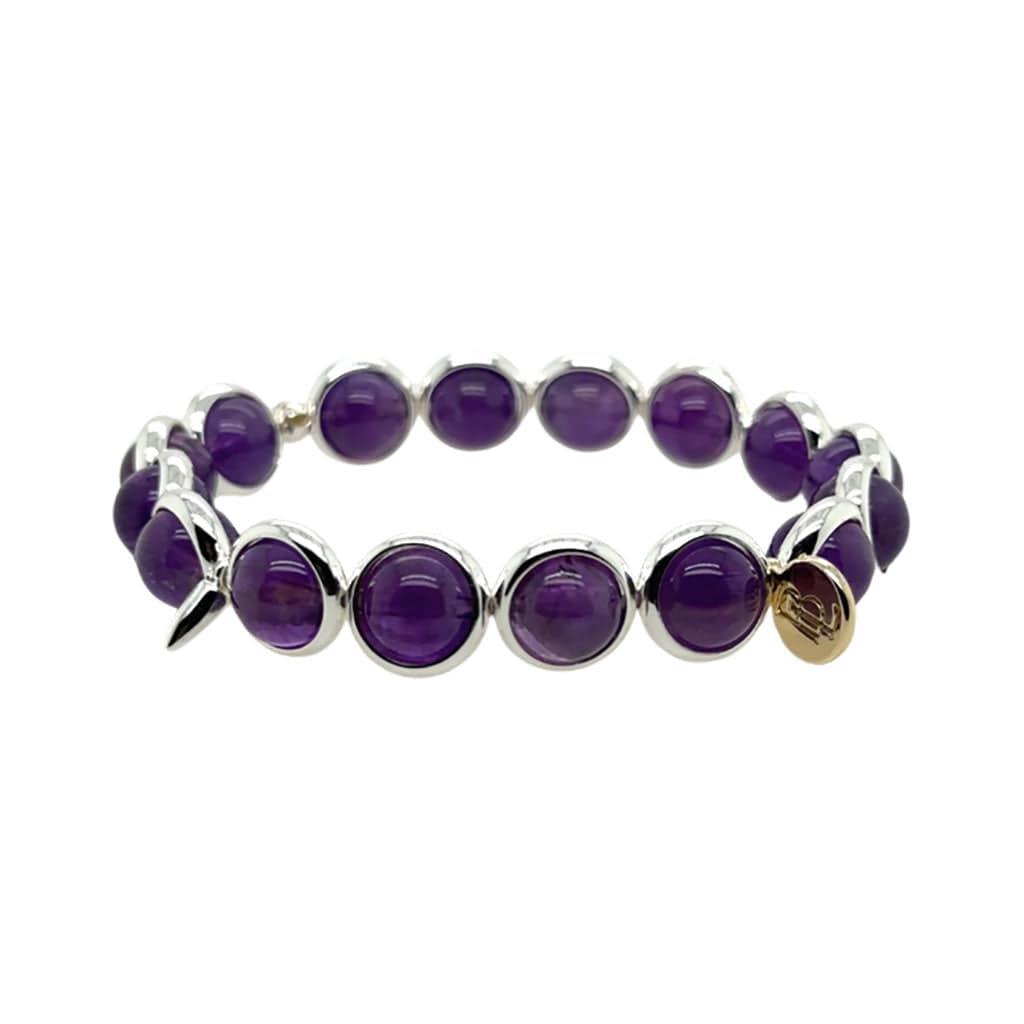BRETT LAUREN Bracelets Amethyst Gemstone Bead Bracelet 8 mm