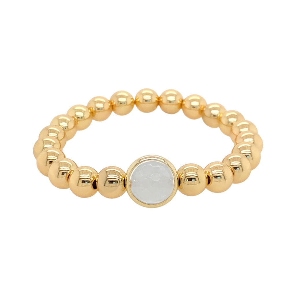 BRETT LAUREN BRACELETS Angola Quartz Single Gemstone Bead Bracelet 8 mm