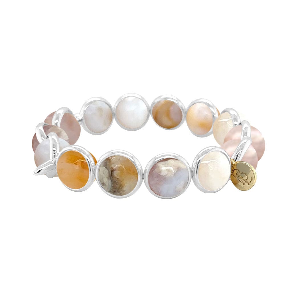 BRETT LAUREN BRACELETS Australian Agate Gemstone Bead Bracelet 10 mm