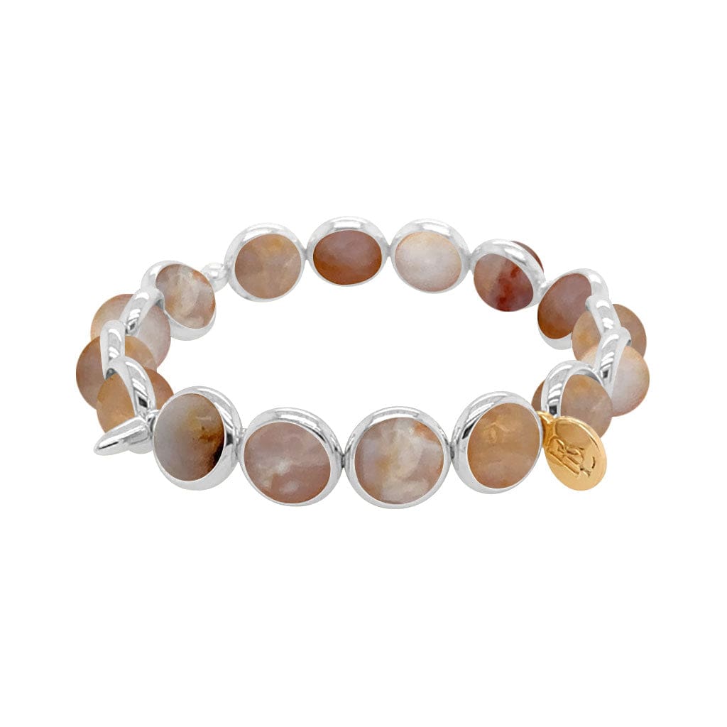 BRETT LAUREN BRACELETS Australian Agate Gemstone Bead Bracelet 8 mm