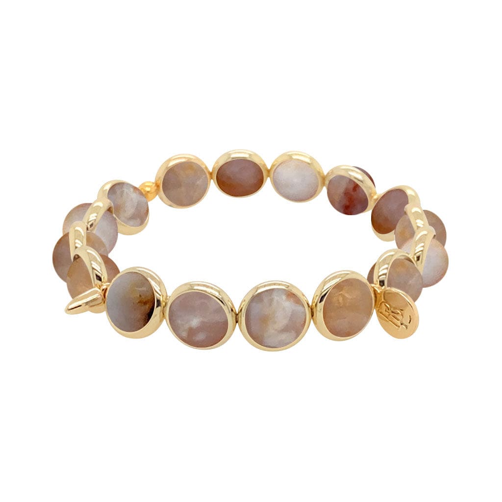 BRETT LAUREN BRACELETS Australian Agate Gemstone Bead Bracelet 8 mm