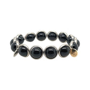 BRETT LAUREN Bracelets Black Tourmaline Gemstone Bead Bracelet 10 mm