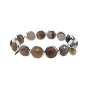 BRETT LAUREN Bracelets Brown Champagne Agate Gemstone Bead Bracelet 10 mm