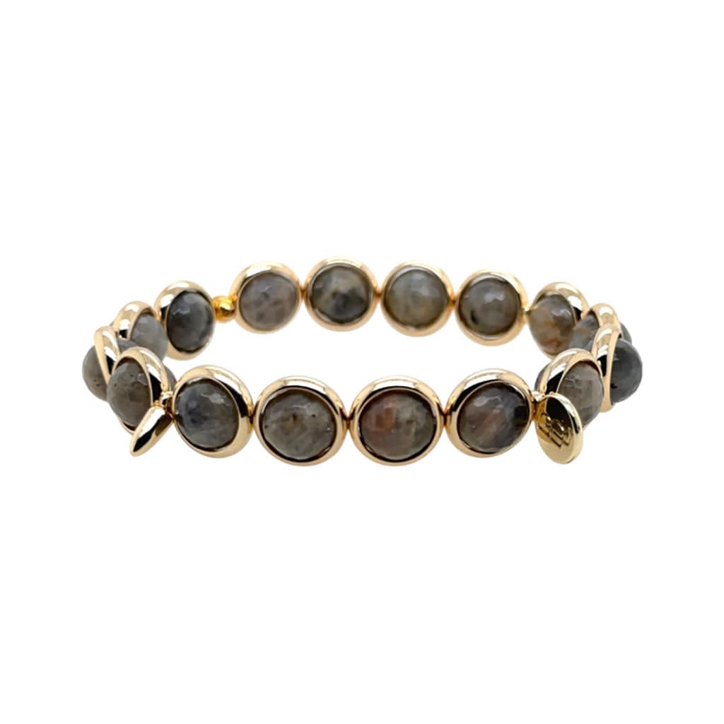 BRETT LAUREN Bracelets Brown Labradorite Gemstone Bead Bracelet 8 mm