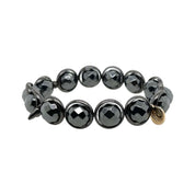 BRETT LAUREN Bracelets Charcoal Hematite Gemstone Bead Bracelet 10 mm